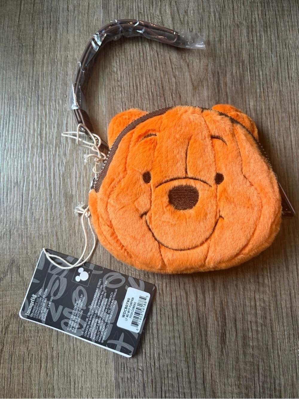 Disney Winnie the Pooh Pumpkin Loungefly Plush Wristlet